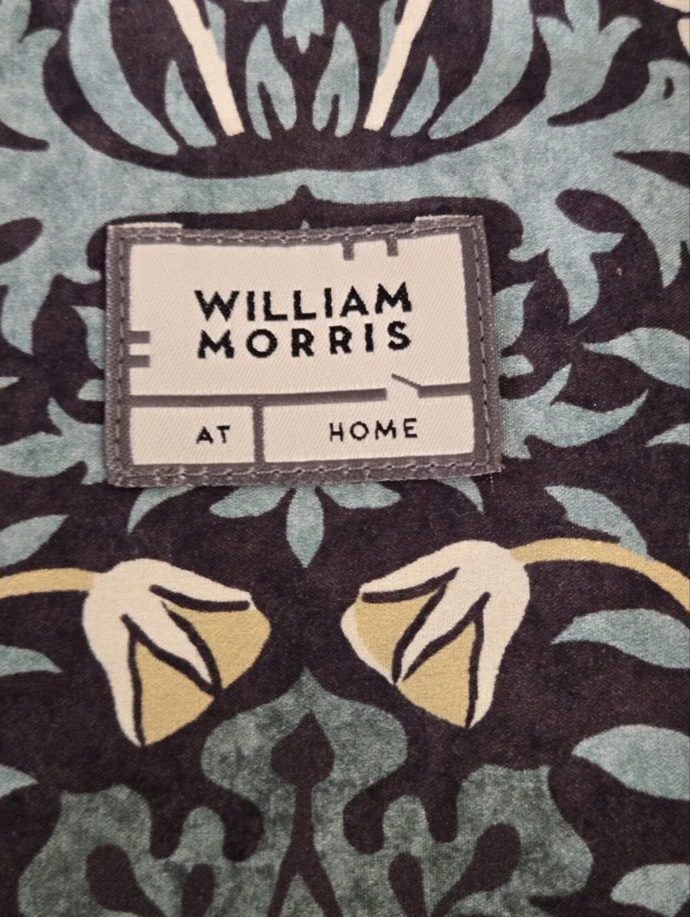 3pc WILLIAM MORRIS Navy Blue Strawberry Thief Summer Queen Duvet Cover Set RARE